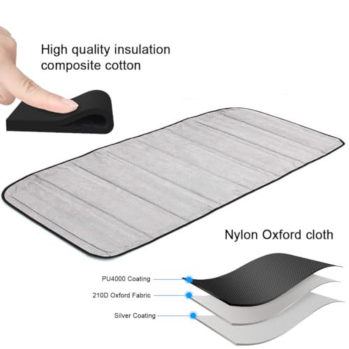 KMFCDAE Headliner Hardtop Heat Insulation for Jeep JK Hard Top Headliner Roof Heat Insulation Cotton Sound Deadener Mounts Kit Compatible with Jeep Wrangler JK 4 Door 2011-2018 (4 PCS) - Image 4