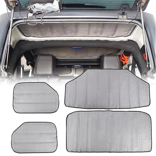 KMFCDAE Headliner Hardtop Heat Insulation for Jeep JK Hard Top Headliner Roof Heat Insulation Cotton Sound Deadener Mounts Kit Compatible with Jeep Wrangler JK 4 Door 2011-2018 (4 PCS) - Image 1