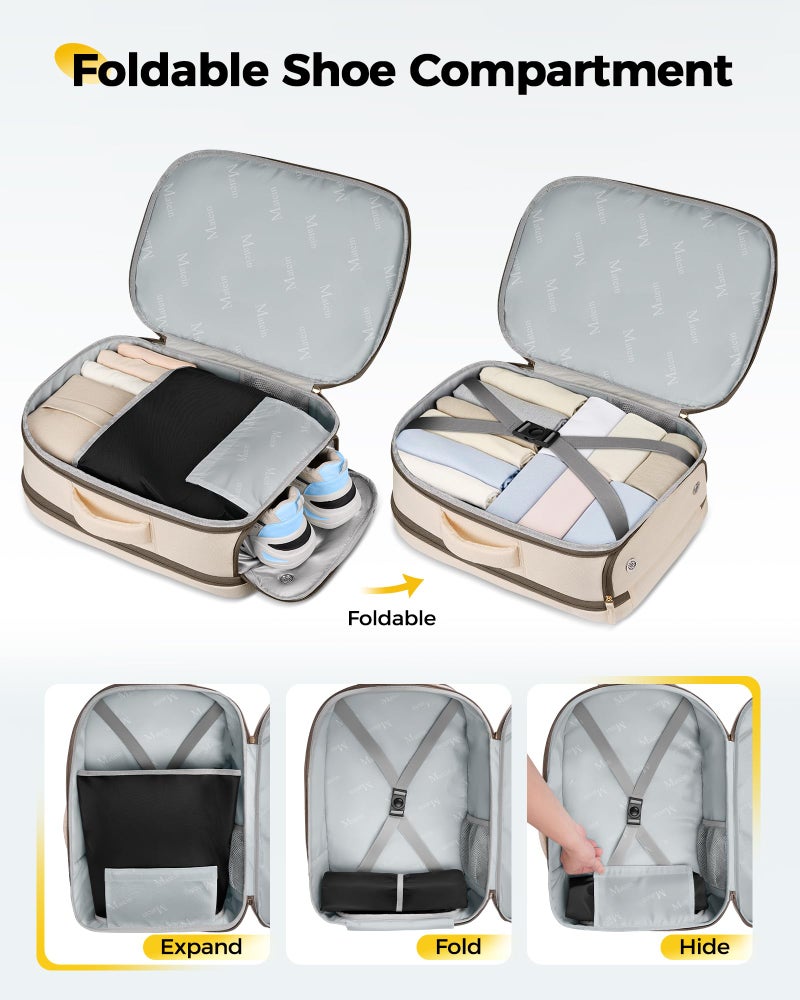 MATEIN HER 18x14x8 Personal Item Backpack for Frontier Airline, Waterproof Travel Backpack for Women with Luggage Tag & Rain Cover Fit 17.3" Laptops, Lightweight TSA Approved Underseat Bag, 2 Pcs Set - Image 3