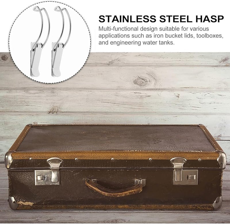 10Pcs Stainless Steel Spring Hasp Toggle Latches Heavy Duty Buckle Locks For Tool Boxes - Image 5