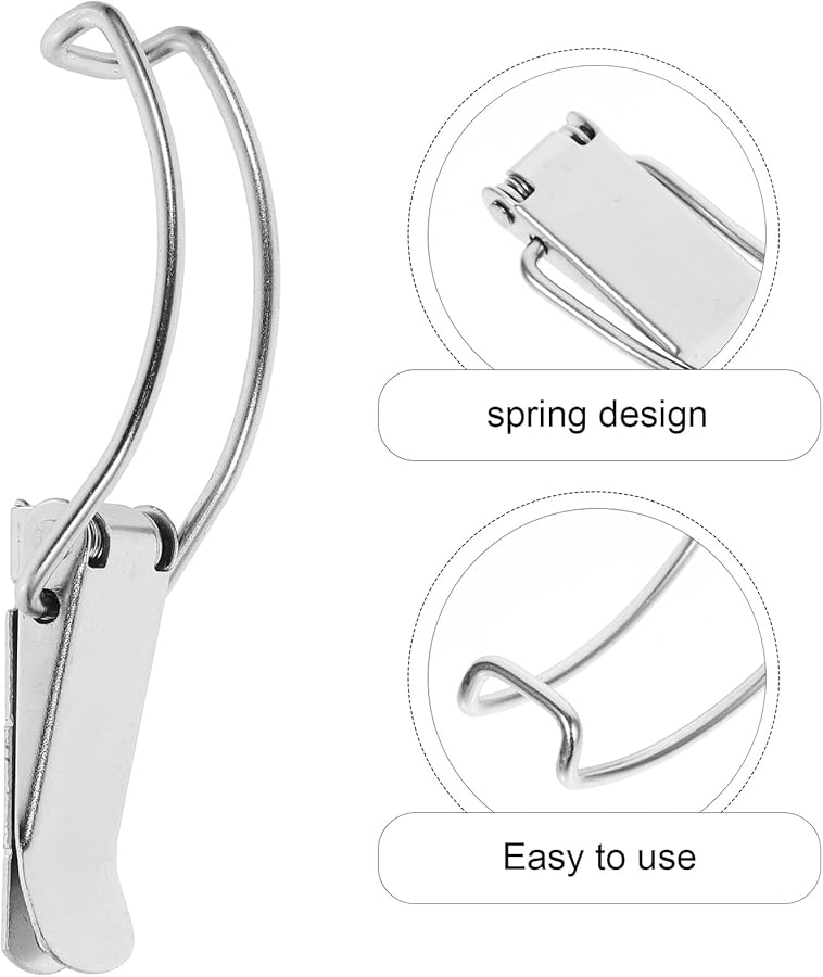 10Pcs Stainless Steel Spring Hasp Toggle Latches Heavy Duty Buckle Locks For Tool Boxes - Image 3