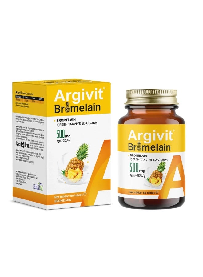 Argivit® Bromelain 500mg Tablets: Potent Digestive Enzyme Supplement for Adults - Image 1