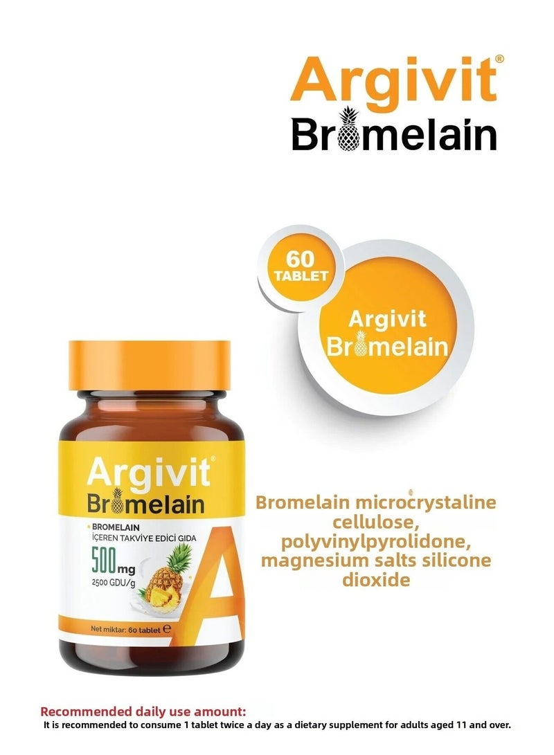 Argivit® Bromelain 500mg Tablets: Potent Digestive Enzyme Supplement for Adults - Image 2