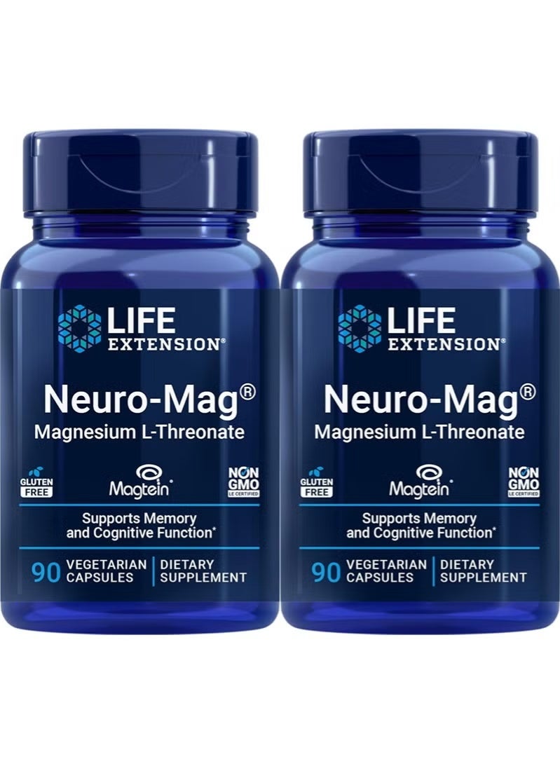 لايف نيورو ماج Magnesium L-threonate، 90 قرص (حزمة من 2) - Image 1