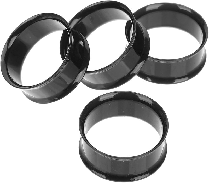 4pcs Black 22mm Ear Stretcher Expander Set Flexible Ear Tunnels Gauges Plugs for Jewelry Body Modification - Image 1