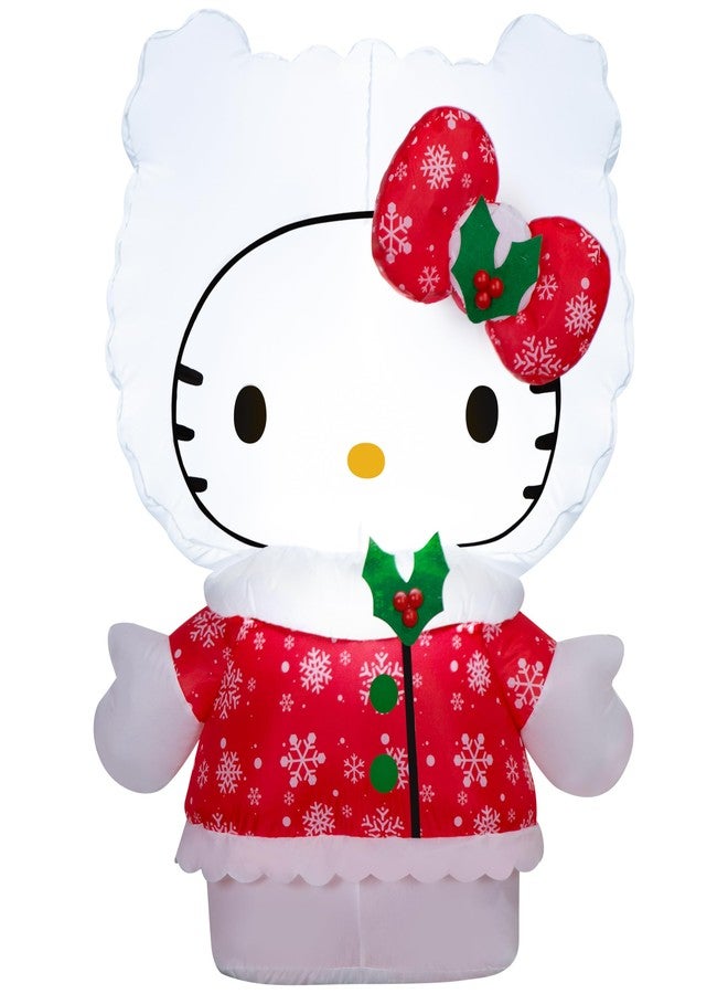Gemmy Christmas Inflatable Hello Kitty in Snowflake Dress, 3 ft Tall, Multi - Image 1