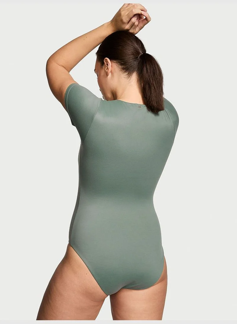 Victoria's Secret Feathersoft Essentials Short-Sleeve Bodysuit