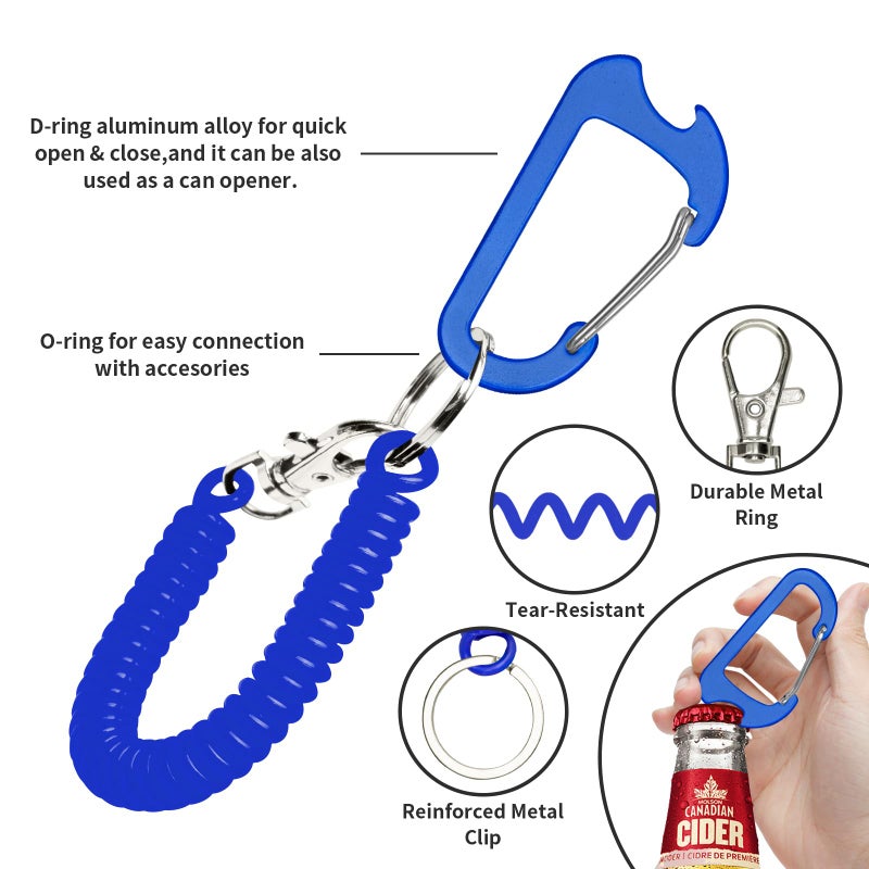 HOTEMIA Phone Lanyard - Anti Theft & Drop Protection for iPhone, Most Cell Phones - Black & Blue - Image 2