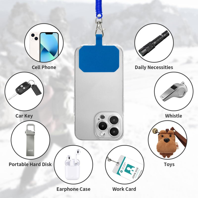 HOTEMIA Phone Lanyard - Anti Theft & Drop Protection for iPhone, Most Cell Phones - Black & Blue - Image 4