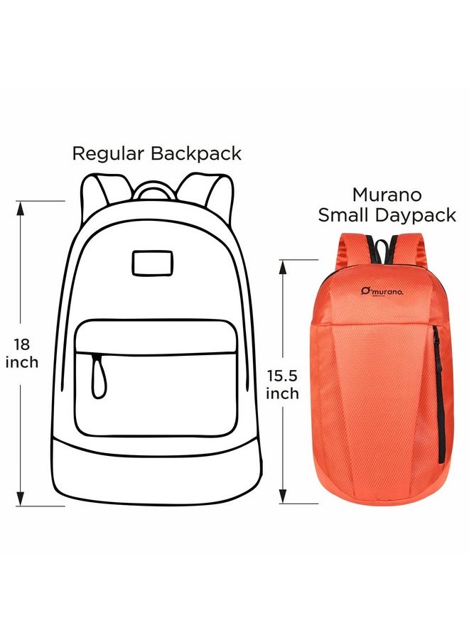 Murano Murano Louis 10ltr Small Casual day backpack/Office Bag | Travel Bag | School Bag | College Bag | Versatile bag For Men & Women |For Girl & Boy (Orange)  - Image 4