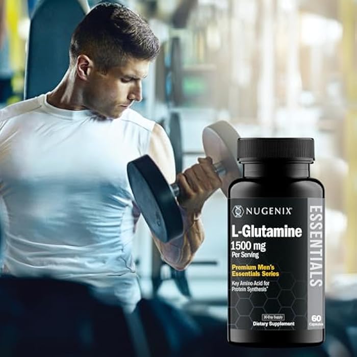 Nugenix Essentials L-Glutamine, 1500mg 100% Botanical L-Glutamine Amino Acid, Protein Synthesis, Supports Cellular Function, 60 Capsules - Image 4