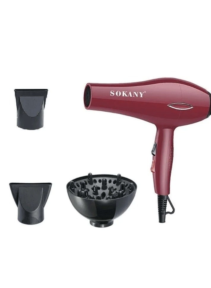 sokany Professional Hair Dryer SK-2215 - 2600 Watts, Hot and Cold Air Speeds - Image 2