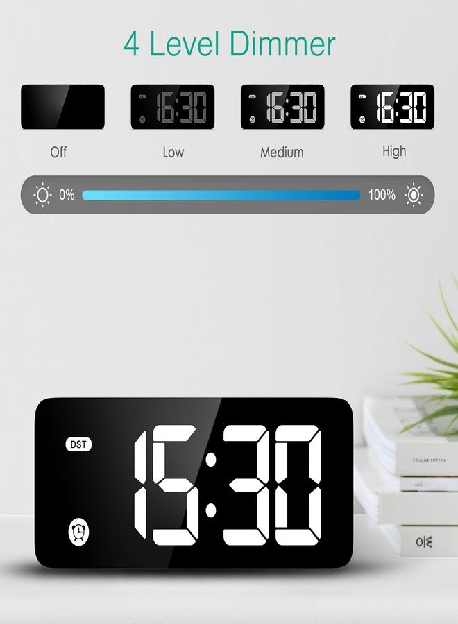 ORIA Digital Alarm Clock for Bedroom, Bedside Clock with 5.8'' LED Display, Snooze, 3-Level Adjustable Brightness & Volume, DST, for Heavy Sleepers, Teens, Seniors - Image 4