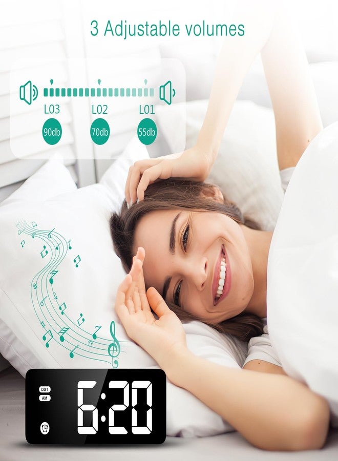 ORIA Digital Alarm Clock for Bedroom, Bedside Clock with 5.8'' LED Display, Snooze, 3-Level Adjustable Brightness & Volume, DST, for Heavy Sleepers, Teens, Seniors - Image 3