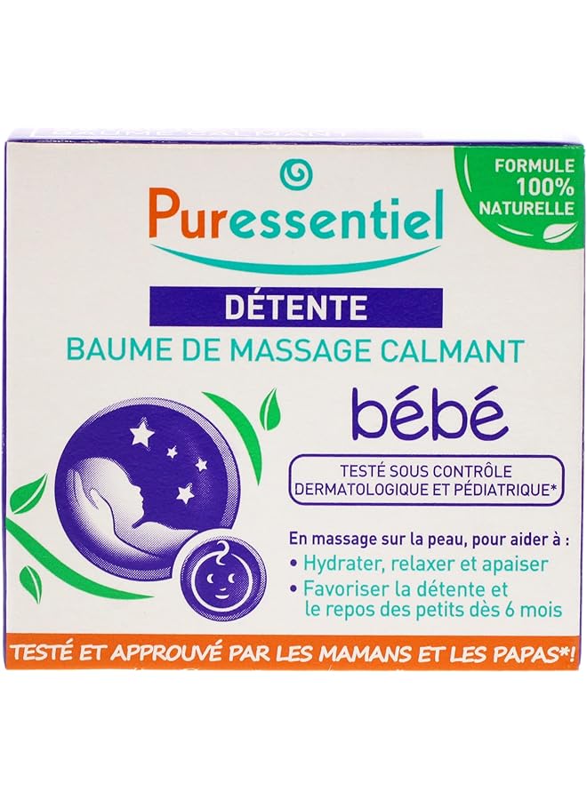 Puressentiel Rest & Relax Baby Soothing Massage Balm 30 Ml Soothing Massage Balm To Naturally Prepare Baby To Sleep 100% Natural Origin From 6 Months Old - Image 5