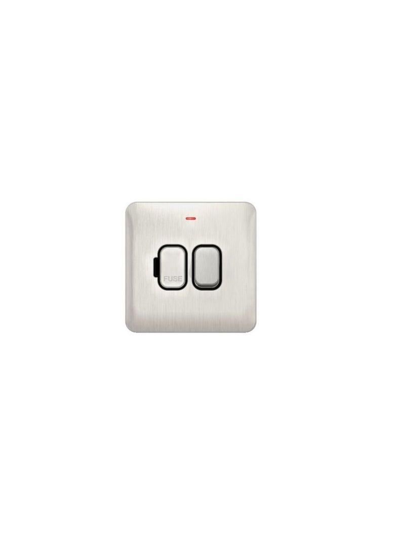 Schneider Electric Schneider Electric GGBL5011BSS Lisse - Switched FCU with LED Indicator - 13A DP Stainless Steel with Black Interior  - Image 3