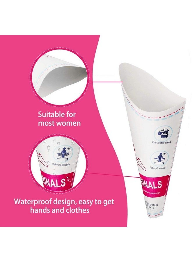 Beauenty 12 Pcs Disposable Female Urination Device,Portable Lightweight Women Urinal Funnel Outside Standing Pee Cup Waterproof Paper Standing Urinary Funnel for Camping, Hiking, Pregnant - Image 3