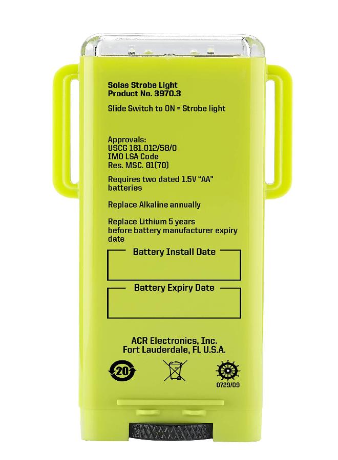 ACR 3971.3 Firefly Pro Solas Water Activated Rescue Strobe Light - Image 3