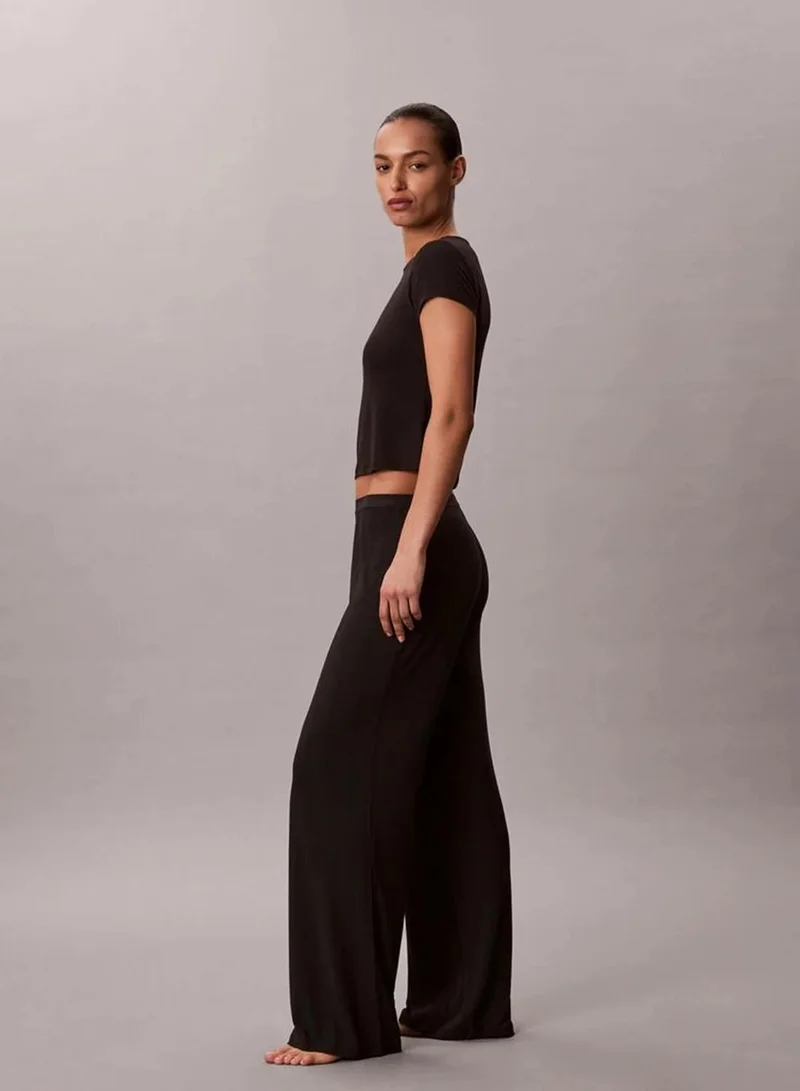 Calvin Klein Black Modal Stretch Drop Needle Baby Tee for Women | Best Price UAE
