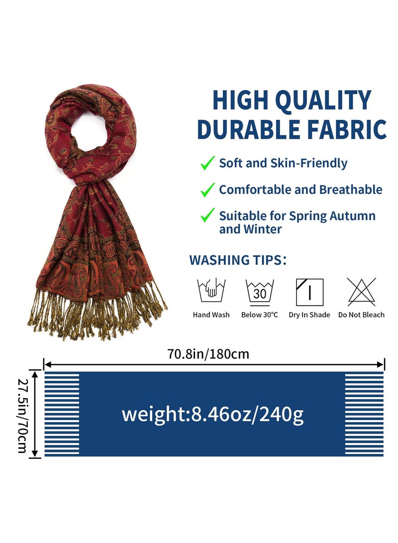 CMGTYYD. وشاح الباشمينا الباشمينا الباشمينا الباشمينا الباشمينا مع أهداب للسهرات، الزفاف - Image 2