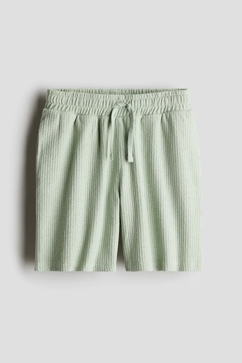 H&M Textured-knit shorts