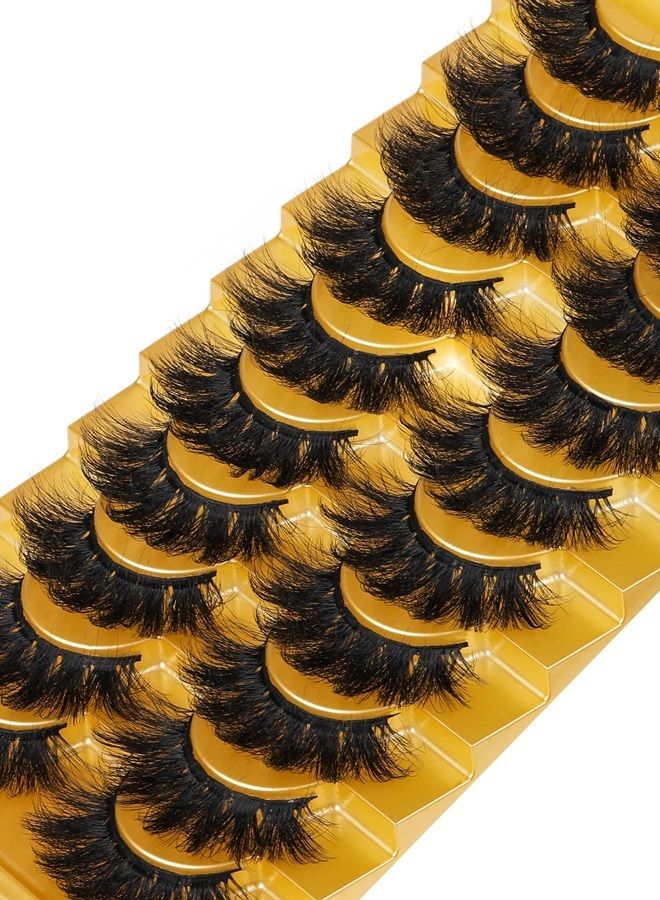 Goddvenus Eyelashes Mink Lashes Fluffy Natural Look Wispy Full Eye Lashes 8D 20 mm Long C Curl Strip Eyelashes Pack 10 Pairs Reusable Fake Eyelashes That Look Like Extensions by GODDVENUS - Image 3