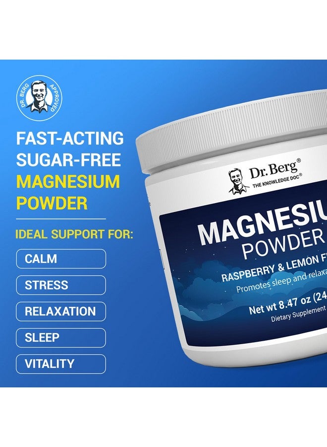Dr. Berg Nutritionals Dr. Berg Magnesium Glycinate Powder for Sleep, Relaxation, & Stress Relief - Now Includes Vitamin D3 & Zinc - Delicious Raspberry & Lemon Flavor (50 Servings) Magnesium Powder - Magnesium Drink Powder - Image 2