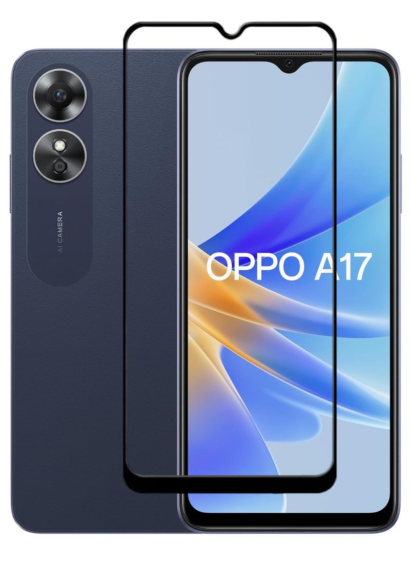 ACLIX Antistatic ESD Dustproof Premium Quality High Definition Tempered Glass Screen Protector Designed For Oppo A17 - Image 1