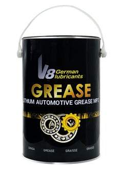 V8 German Lubricants V8 German Lubricants Lithium Automotive Grease MP3 – High-Performance Multipurpose Grease for Vehicles and Machinery (4KG)  - Image 1