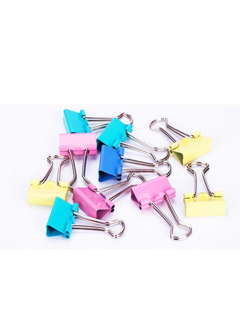 Alissa - 2 Packs 4 in 1 Round Box Stationary Set Push Pin Paper Pin Rubber Bands Binder Clips Set - Image 1