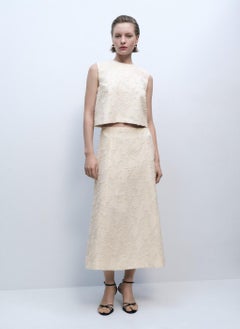 MANGO Textured Crop Top  - Image 1
