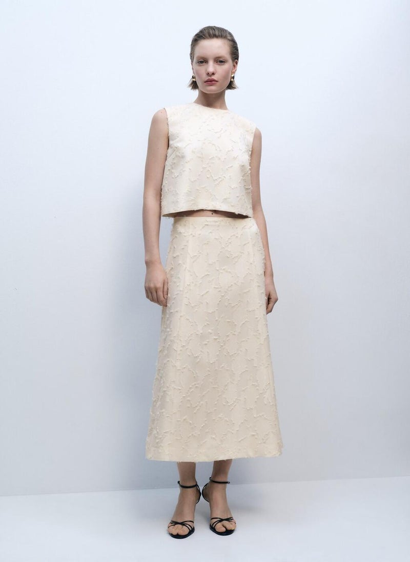 MANGO - Textured Crop Top - Image 1