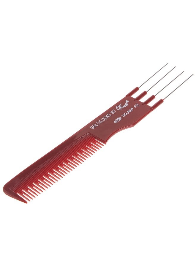 Krest Goldilocks Lift Teasing Comb With Metal Prong Heat Resistan Comb. 7.75 In. - Image 3
