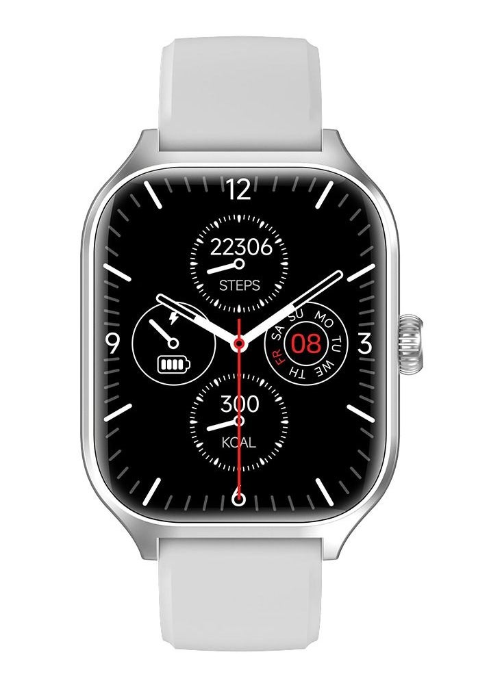 JOYFOCUS - 180 MAh Low Power Smart Watch Support Wireless Charging Bluetooth Silver - Image 1