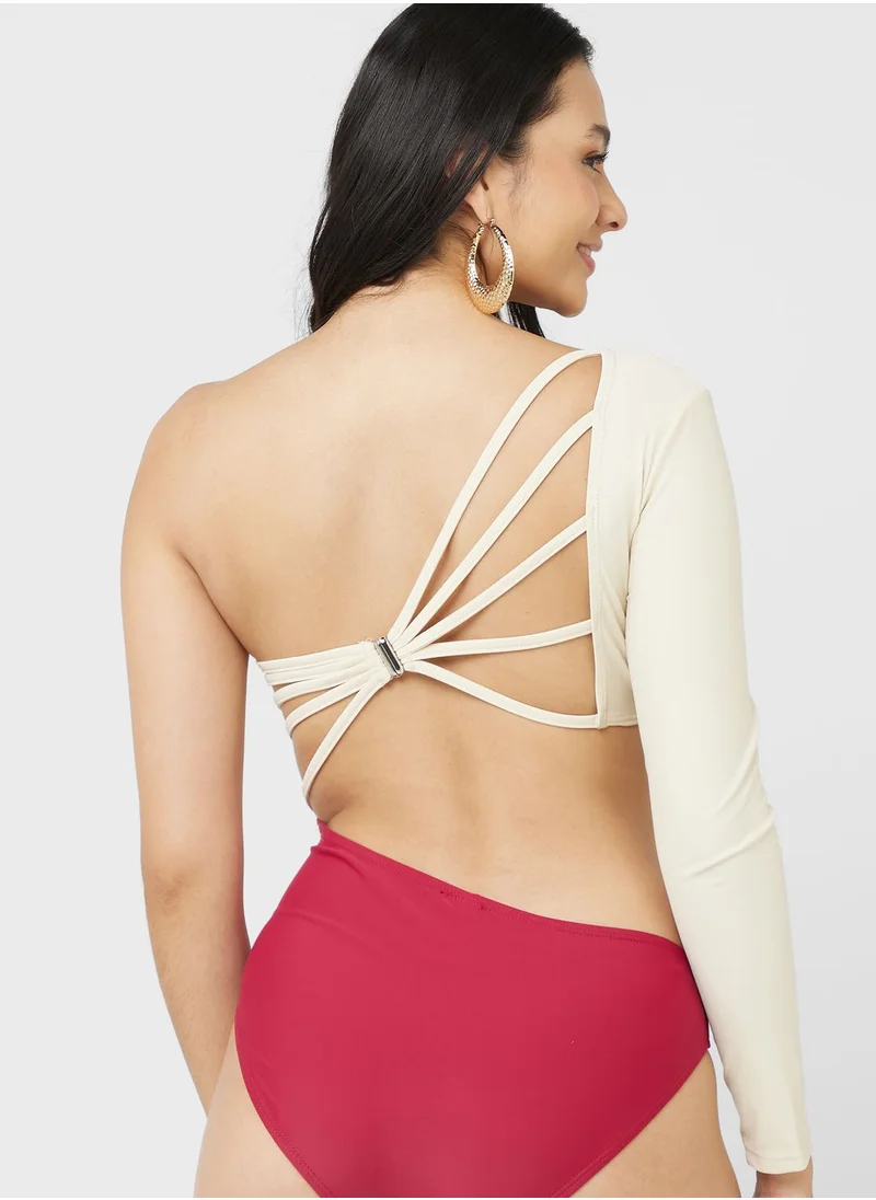 Ginger Colorblock Detail Swimsuit