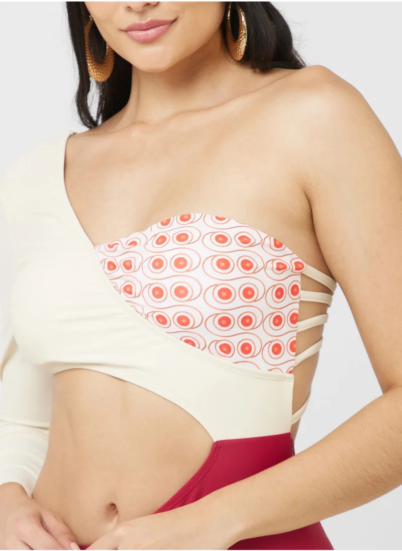 Ginger Colorblock Detail Swimsuit