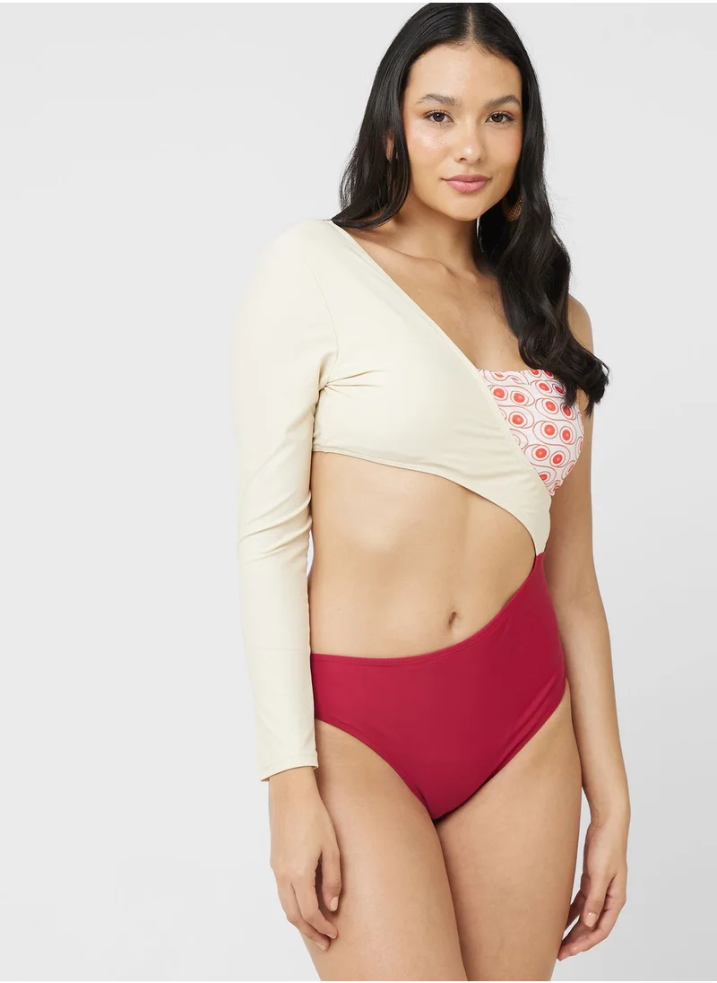 Ginger Colorblock Detail Swimsuit