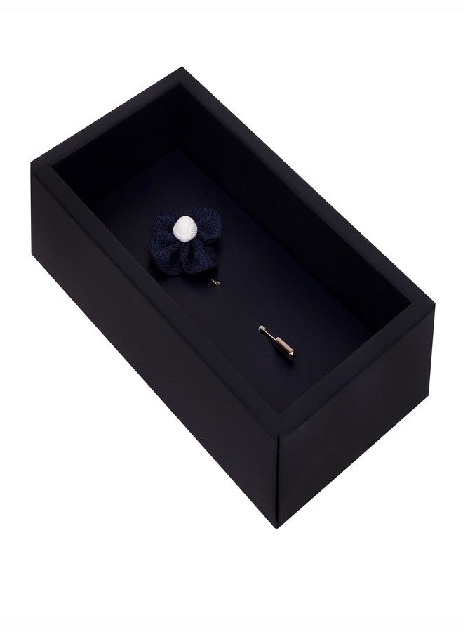Peluche The Four Petal Flower Blue Brooch for Men - Image 4