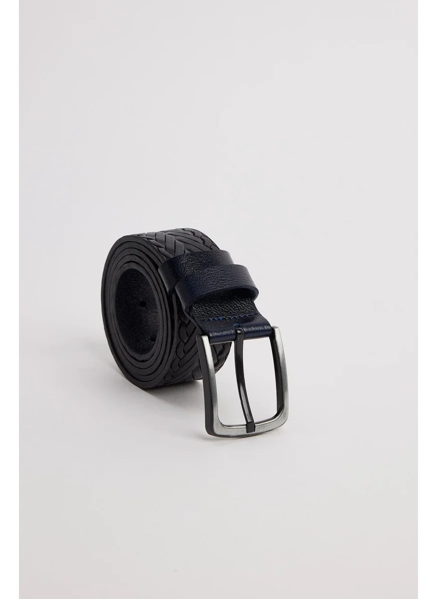تودورس Men's 4 cm Sport Navy Blue Belt
