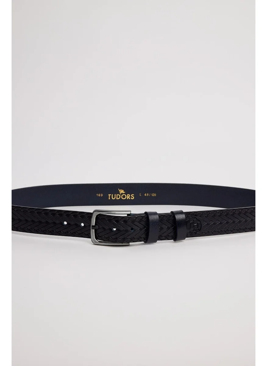 تودورس Men's 4 cm Sport Navy Blue Belt