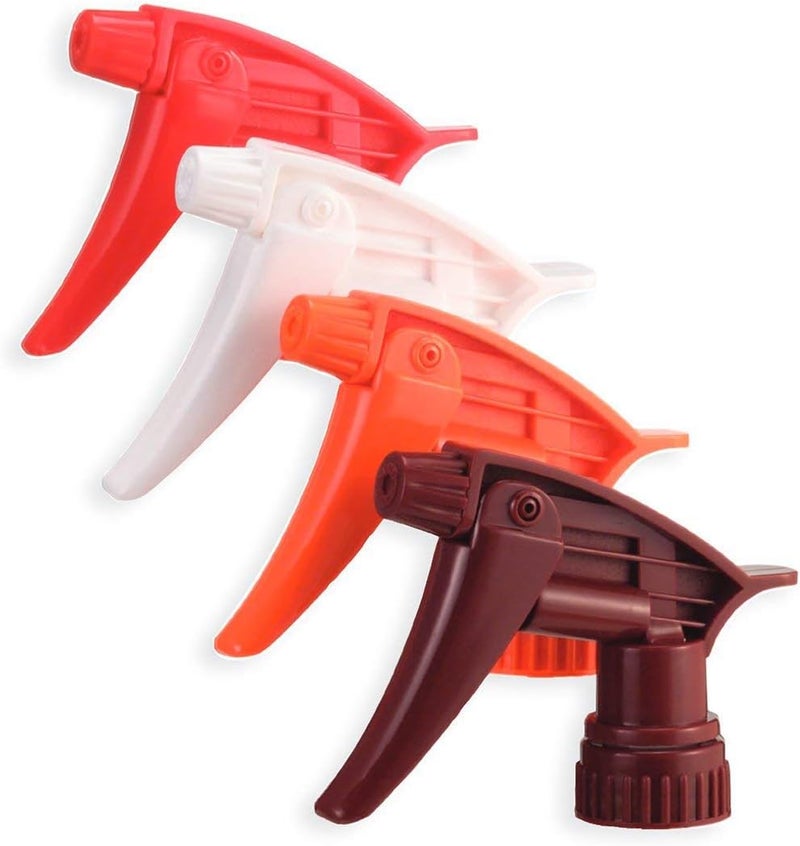 Mop Mob Chemical Resistant Spray Head 4 Pack. Industrial Sprayer Perfect for Auto/Car Detailing Supply & Janitorial Cleaners. Heavy Duty Low-Fatigue Trigger & Nozzle Replacement Fits 32oz Bottle - Image 1