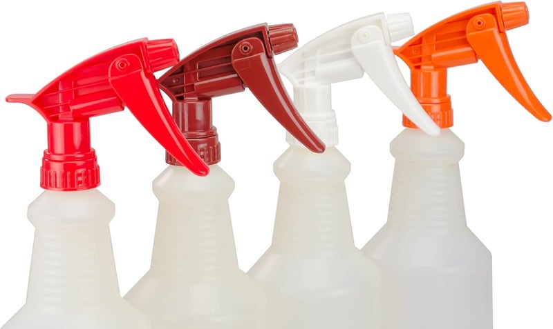 Mop Mob Chemical Resistant Spray Head 4 Pack. Industrial Sprayer Perfect for Auto/Car Detailing Supply & Janitorial Cleaners. Heavy Duty Low-Fatigue Trigger & Nozzle Replacement Fits 32oz Bottle - Image 4