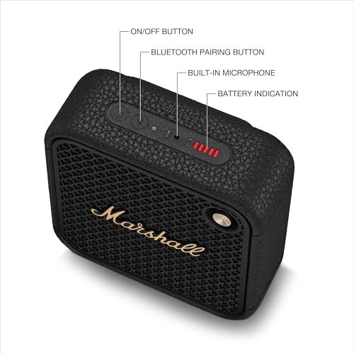 Marshall Willen II Bluetooth Portable Speaker - Black & Brass - Image 3