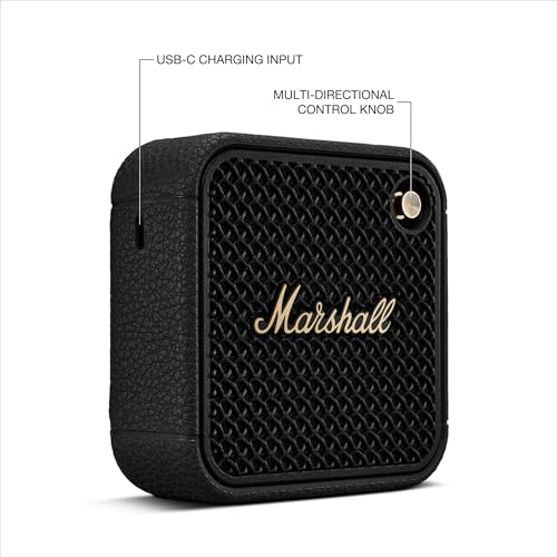 Marshall Willen II Bluetooth Portable Speaker - Black & Brass - Image 4