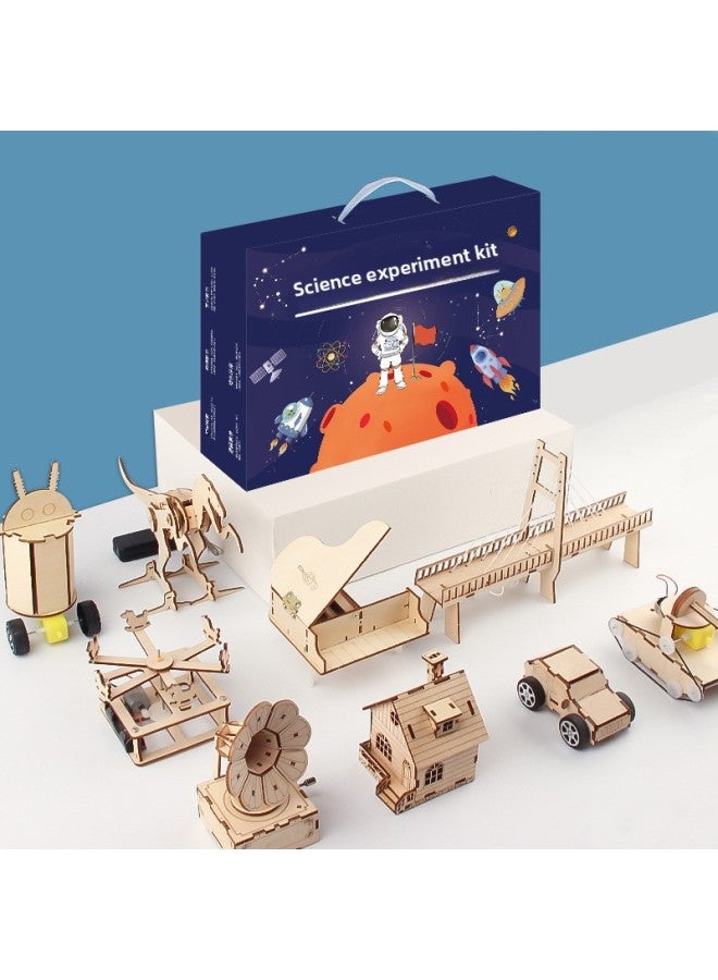 61 Children's Science Experiment Diy Science And Technology Small Production Primary School Children's Physical Toy Material Suit-Color:Sixth Grade 12-piece Premium Edition  - Image 2