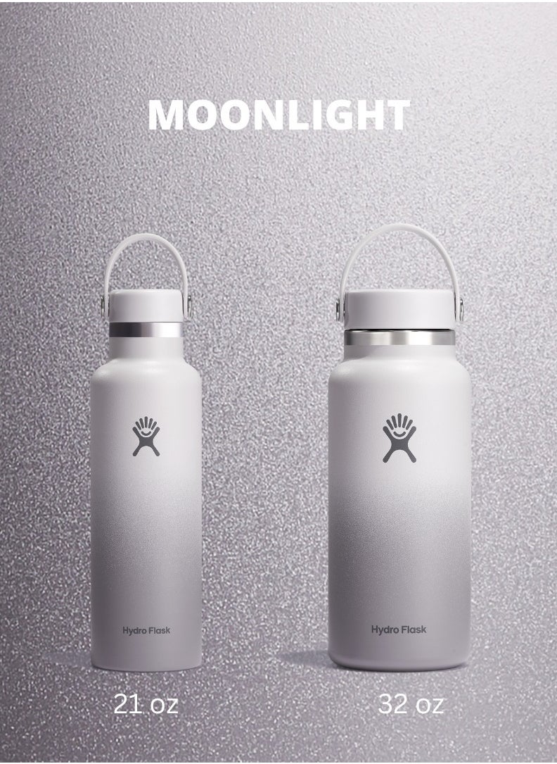Hydro Flask - 32oz Wide Mouth Vacuum Insulated Stainless Steel Water Bottle With Lid for Cold Drinks, Sports, Travel, Car, Gym, Outdoors, School - Moonlight - Image 1