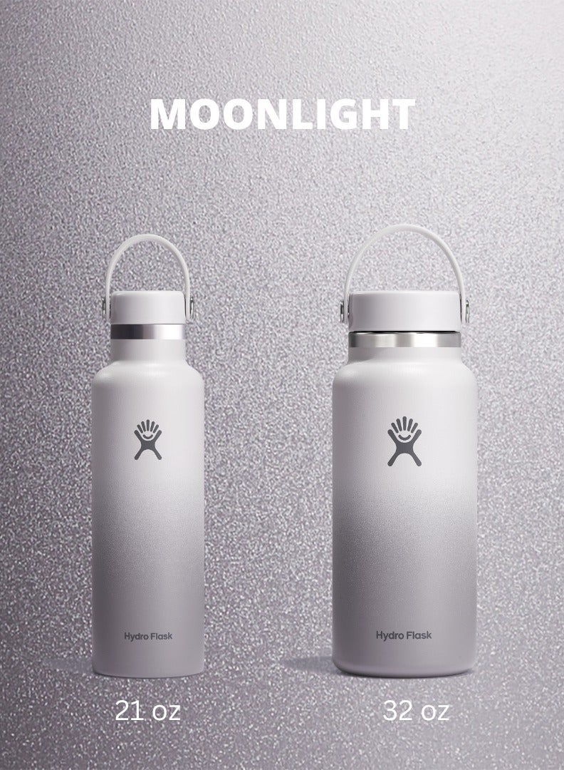 Hydro Flask 946ml/32oz Wide Mouth Vacuum Insulated Stainless Steel Water Bottle With Lid for Sports, Car, Travel, Gym, Outdoors, Cold Drinks, School, Office - Grey - Image 2