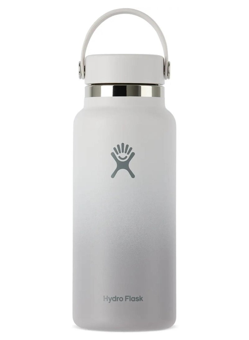 Hydro Flask 946ml/32oz Wide Mouth Vacuum Insulated Stainless Steel Water Bottle With Lid for Sports, Car, Travel, Gym, Outdoors, Cold Drinks, School, Office - Grey - Image 1