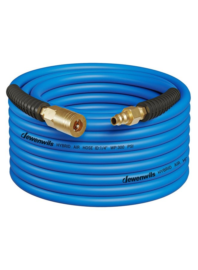 ديوينويلز خرطوم هواء هجين من DEWENWILS، مقاس 1/4 بوصة × 50 قدمًا، 300 رطل لكل بوصة مربعة، خرطوم ضاغط هواء شديد التحمل مع وصلات توصيل سريعة صناعية مقاس 1/4 بوصة، خرطوم هواء مرن ومقاوم للانحناء (أزرق) - Image 1