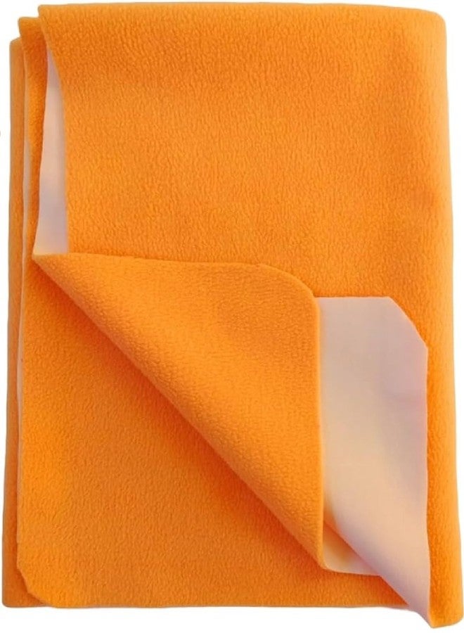 ATOOTFUSION Soft & Water Proof Baby Dry Sheet/Bed Protector,Reusable Bed Underpad, Waterproof Bed Pad & Pee Pad, Perfect for Kids, Adults, The Elderly (Peach, Small Size, 50x70cm) - Image 1